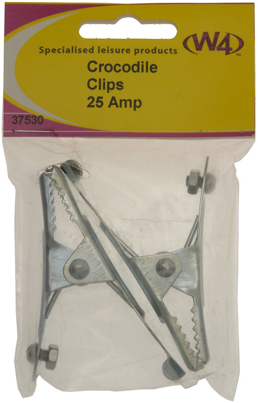 W4 Crocodile Clips 25A (2) 37530 W4 - UK Camping And Leisure