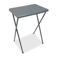 Quest Fleetwood high plastic Folding Camping Table in grey
