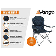 Vango Divine Chair Std Granite Grey Chair Vango - UK Camping And Leisure