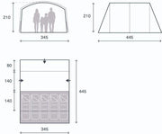 Kampa Sandwood 05 Tent 5 Person Poled | 5 berth, breathable, lightweight, compact pack