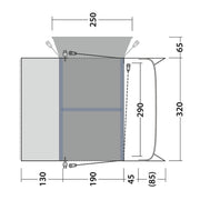 Outwell Jones M PowerAir Driveaway Awning Campervan 175-200cm Low - View 20