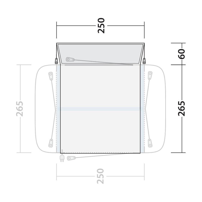 Outwell Tall Connection Crossville 250SA Access zone 240 - 270 cm (Connector Only) Outwell - UK Camping And Leisure