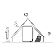 Easy Camp Orsa Cabin Tent Dark Sand 8 Person Easy Camp - UK Camping And Leisure