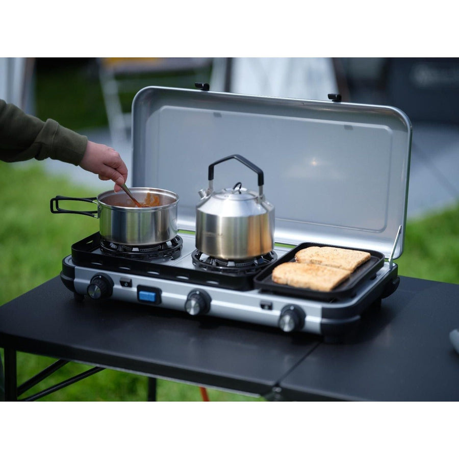 Campingaz Camping Kitchen 2 Multi-Cook Double Burner Portable Camping Gas Stove and Side Grill Campingaz - UK Camping And Leisure