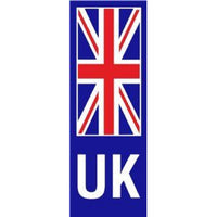 W4 Uk Plate Sticker U/Jack White 40 X 110Mm 37197