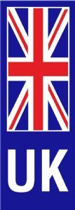 W4 Uk Plate Sticker U/Jack White 40 X 110Mm 37197 W4 - UK Camping And Leisure
