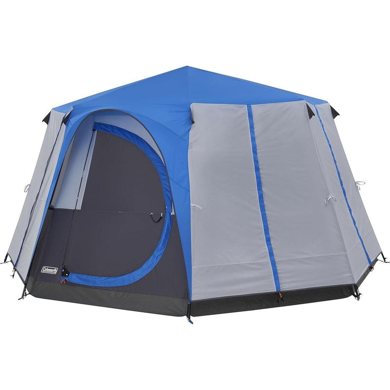 Coleman Cortes Octagon 8 Person Dome Glamping Yurt Camping Family Tent Blue Coleman - UK Camping And Leisure
