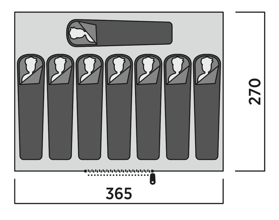 Easy Camp Orsa Cabin Tent Dark Sand 8 Person Easy Camp - UK Camping And Leisure