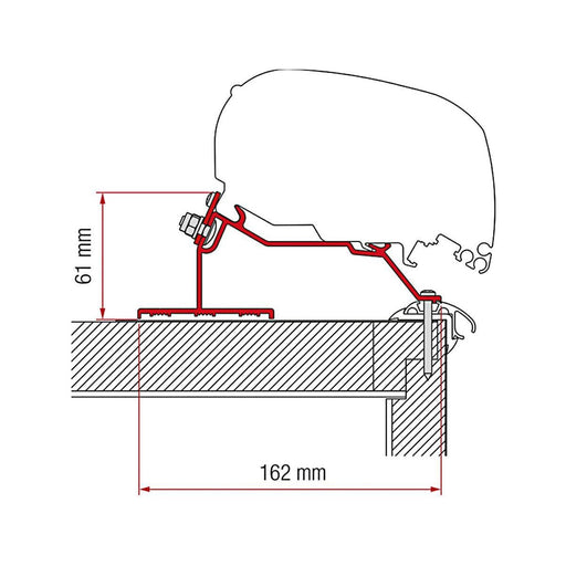 Fiamma Caravan Roof Adapter Kit 450 (98655Z073) Fiamma - UK Camping And Leisure