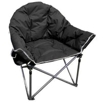 Crusader Comfort Chair Folding XL Camping Chair Black