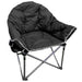 Crusader Comfort Chair Folding XL Camping Chair Black Crusader - UK Camping And Leisure