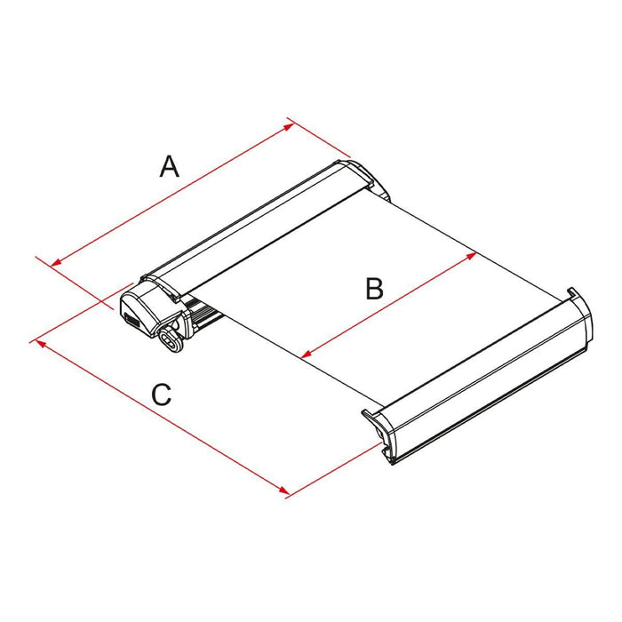 Fiamma F80L 500 Awning Polar White Royal Grey Fiamma - UK Camping And Leisure