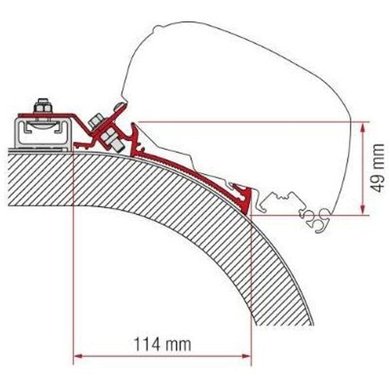 Fiamma F45 Adapter Kit Fiat Ducato Hymer 98655Z028 Fiamma - UK Camping And Leisure