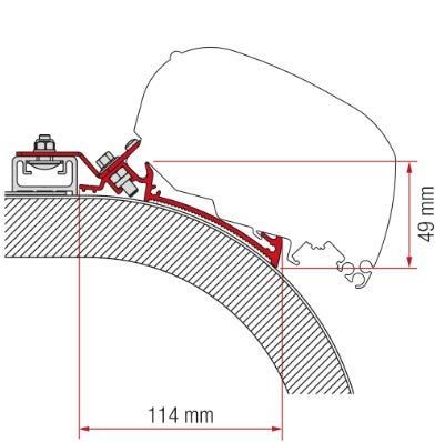 Fiamma F45 Adapter Kit Fiat Ducato Hymer 98655Z028 Fiamma - UK Camping And Leisure