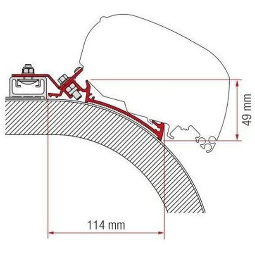Fiamma F45 Adapter Kit Fiat Ducato Hymer 98655Z028 Fiamma - UK Camping And Leisure