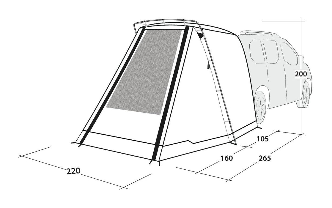 Outwell Sandcrest S  Poled Tailgate Awning