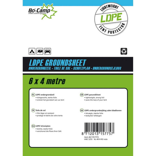 Bo-Camp Groundsheet Tarpaulin Transparent 6x4 Metres Bo-Camp - UK Camping And Leisure