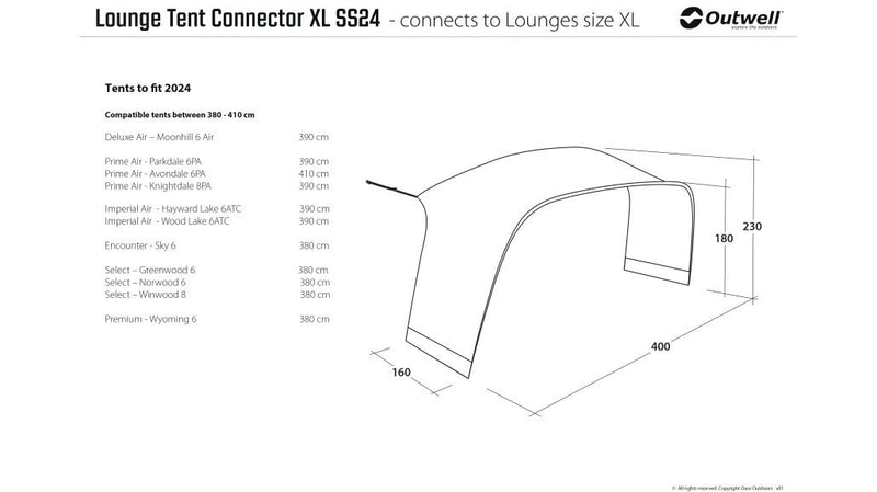 Outwell Lounge Tent Lounge Connector XL