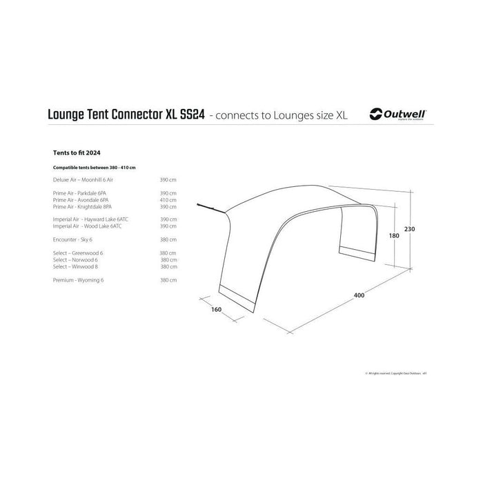 Outwell Lounge Tent Lounge Connector XL Outwell - UK Camping And Leisure