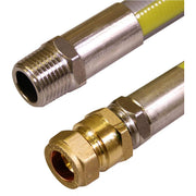 Stainless Hose Assembly 1 2 Metre 1/2" x 22mm Caravan/Motorhome Nova - UK Camping And Leisure
