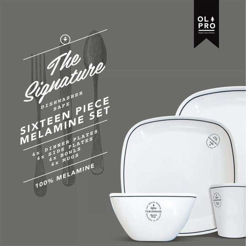 Olpro Signature Square Melamine Set 16 Piece