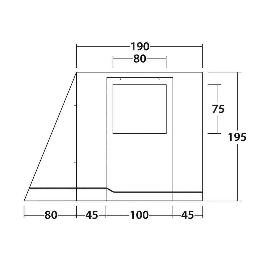 Outwell Backroads Campervan Cassette Awning Room Low 195cm - View 8