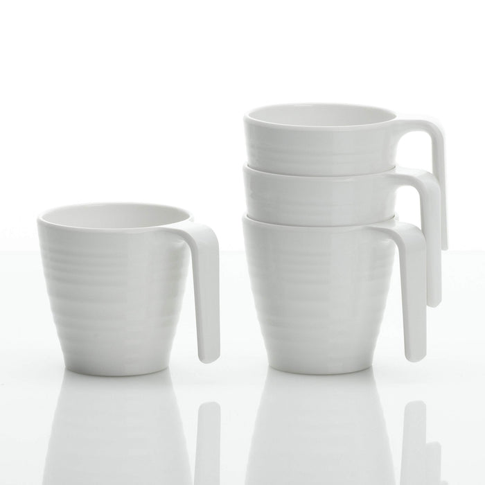 Soft White Stacking Mug (4) SW423 Flamefield - UK Camping And Leisure