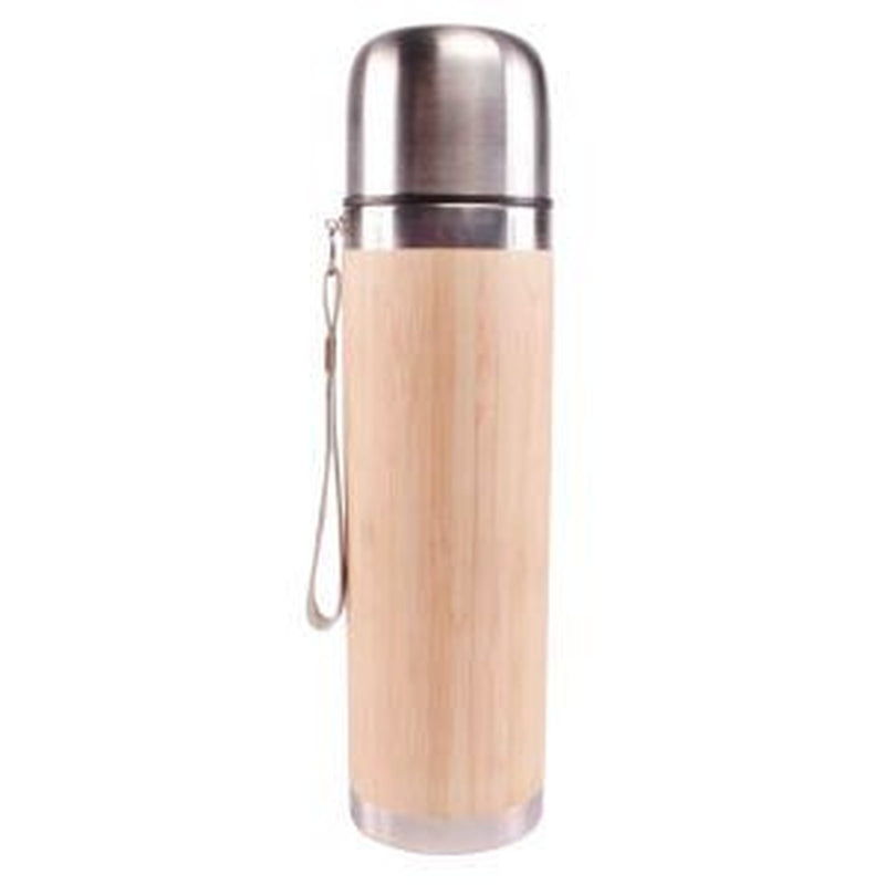 Via Mondo Vacuum Flask 0.5L Stainless Steel/Bamboo 8036415 UK Camping And Leisure - UK Camping And Leisure