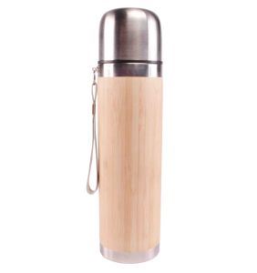 Via Mondo Vacuum Flask 0.5L Stainless Steel/Bamboo 8036415 UK Camping And Leisure - UK Camping And Leisure