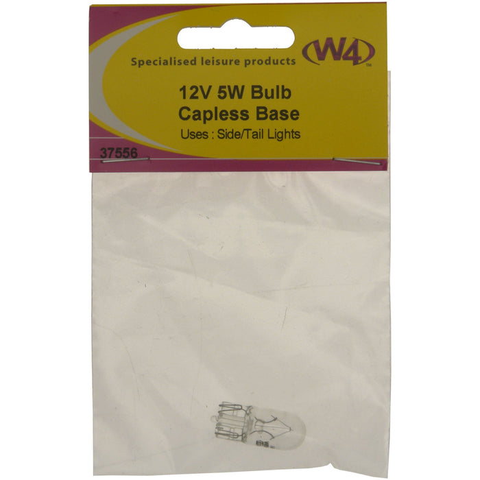 MDS1203 W4 12V 5W Capless Bulb 37556 W4 - UK Camping And Leisure