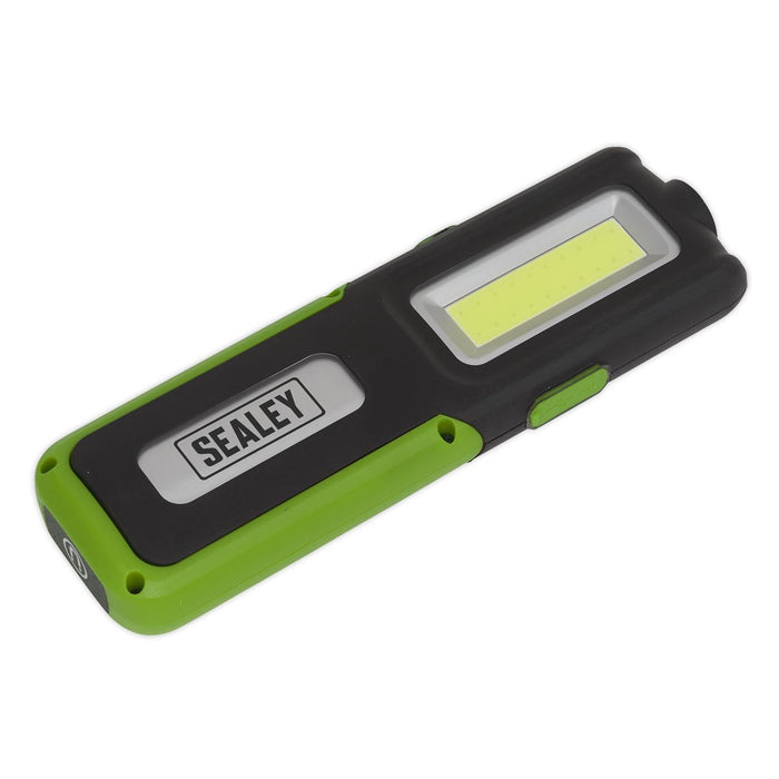 Sealey Rechargeable Inspection Lamp Green 5W COB+3W LED+Power Bank LED318G Sealey - UK Camping And Leisure