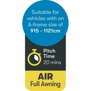 Westfield Pluto 2.0 Caravan Air Full Awning | air frame, waterproof, annex, touring caravan