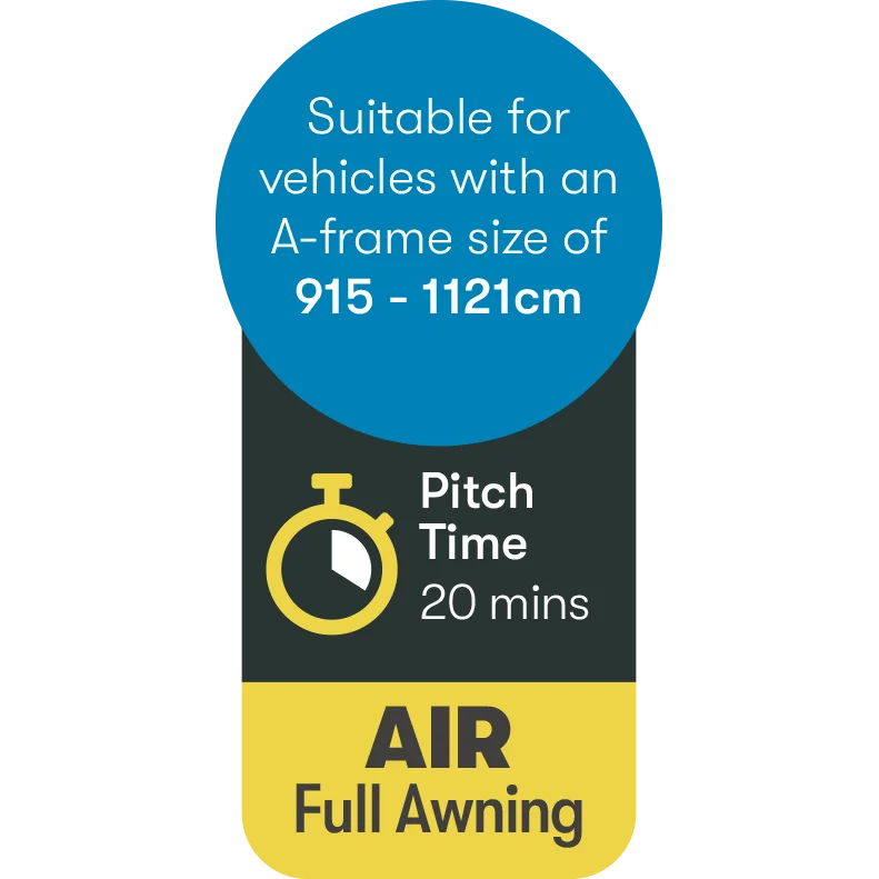 Westfield Pluto 2.0 Caravan Air Full Awning | air frame, waterproof, annex, touring caravan