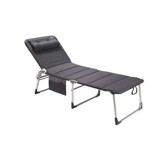 Crespo Lounger AL/363 Deluxe Dark Grey Crespo - UK Camping And Leisure