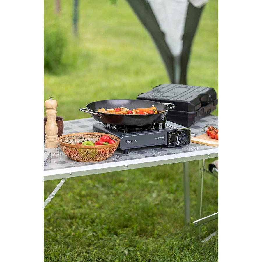 Campingaz Bistro 3 Grey Camping gas stove with Griddle Campingaz - UK Camping And Leisure