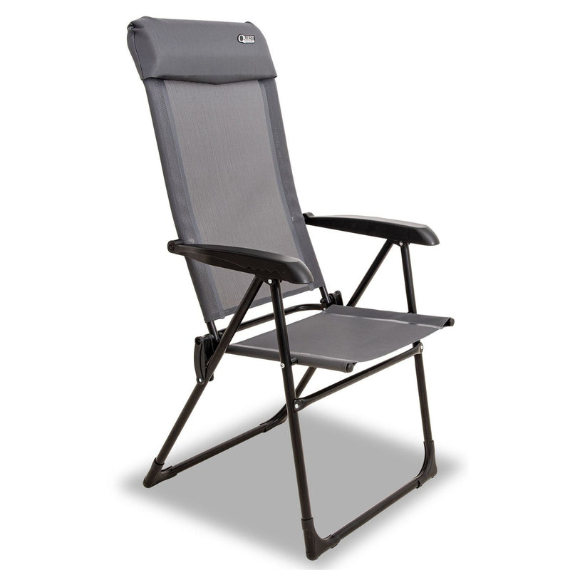 Quest Hygrove Recline Grey Camping Chair Quest - UK Camping And Leisure