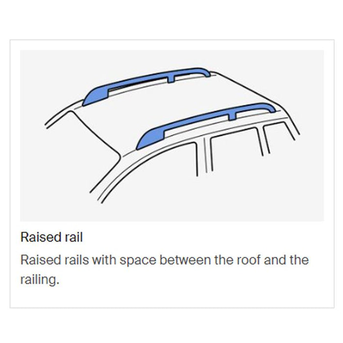 Thule SlideBar Evo Roof Bars Aluminum fits Toyota Gracia 1997-2002 Estate 5-dr with Raised Rails Thule - UK Camping And Leisure