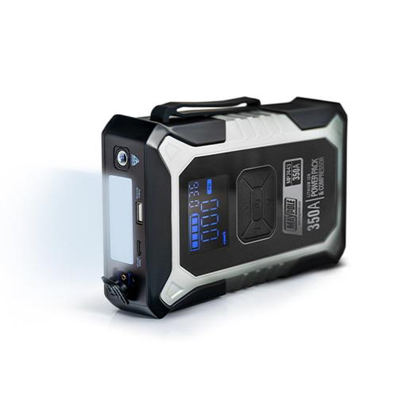 Maypole Lithium Ion Power Pack & Compressor (12,000Mah/ 350A) Car Battery Jump Starter - View 5