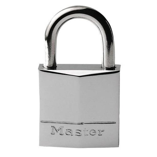 Masterlock Padlock Nickel Brass 30mm SS Shackle Masterlock - UK Camping And Leisure