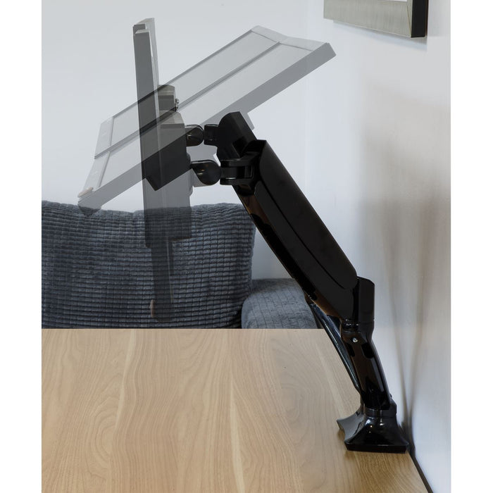 Dellonda Adjustbale Double Monitor Arm with 360 Rotation - Black DH25 Dellonda - UK Camping And Leisure