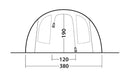 Outwell Rockwell 6 Pole Tent Blue 6 Person Outwell - UK Camping And Leisure