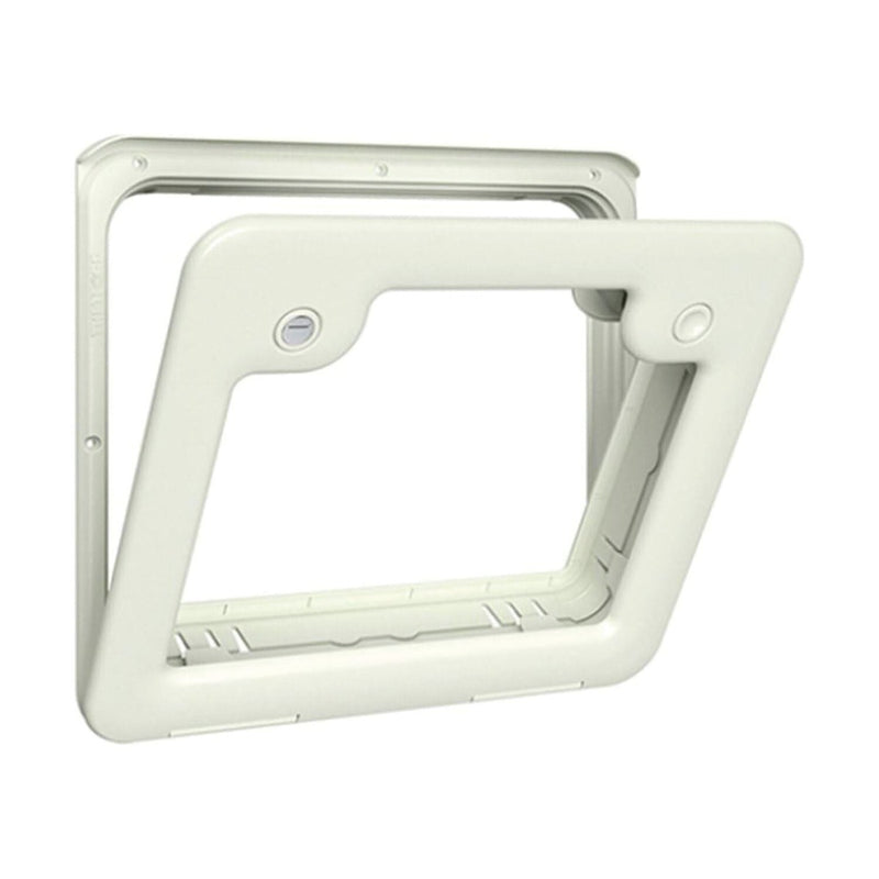 Thetford White Service Door 3 1 lock 1 Push Button 2680580 Thetford - UK Camping And Leisure