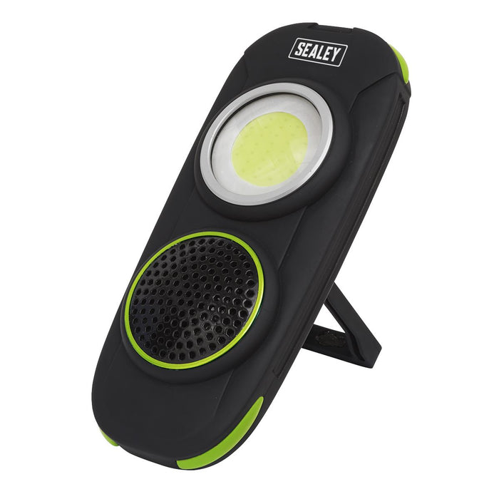 Sealey Rechargeable Torch Light Wireless Speaker 10W COB LED 500 Lumens Lamp Sealey - UK Camping And Leisure