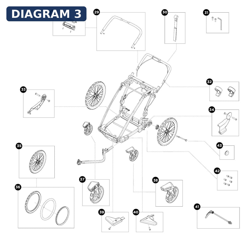 Thule Spares Handlebar - single - 1500055214