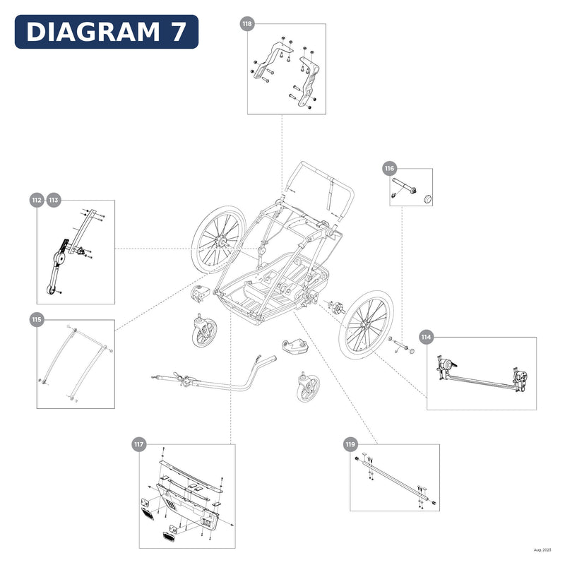 Thule Spares Rear axle - 1500055666