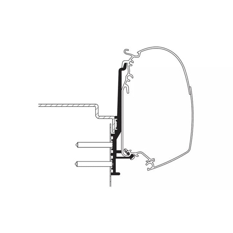 Thule Adapter Wall – Knaus Tourer CUV 500 Wall Bracket 5200 Awnings Thule - UK Camping And Leisure