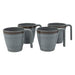 Bo-Camp Mug Halo M Melamine 4 Pieces Grey Bo-Camp - UK Camping And Leisure