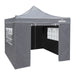 Dellonda 3x3m Pop-Up Gazebo & Side Walls Water Resistant Fabric - Grey Dellonda - UK Camping And Leisure