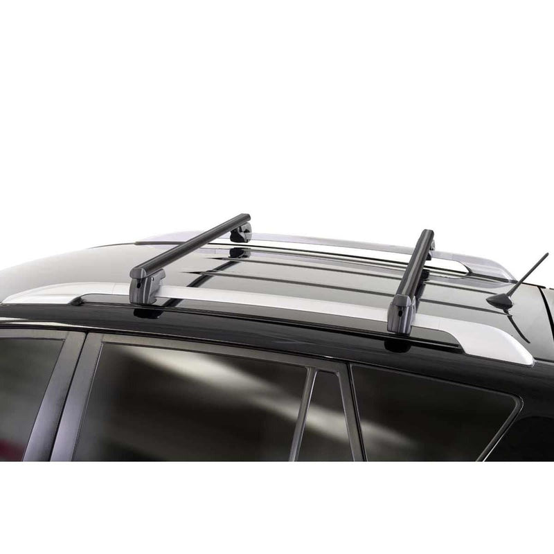 Menabo Shermon Black Raised Rail Roof Bars 1180mm (90kg Max.) Menabo - UK Camping And Leisure