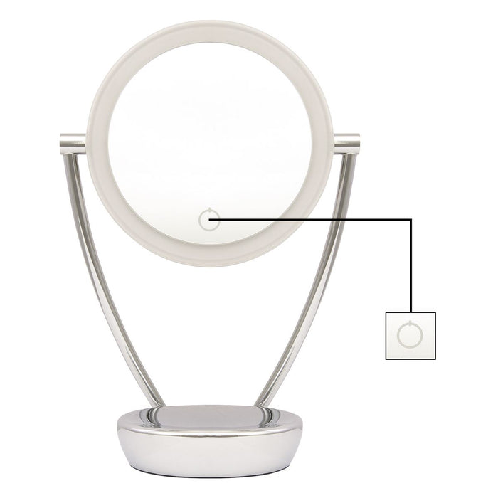 Dellonda Freestanding Double-Sided LED Vanity Mirror 7.5" DH3 Dellonda - UK Camping And Leisure